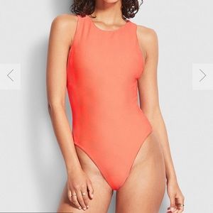 NWT Anthropologie Capri Sea high neck swimsuit